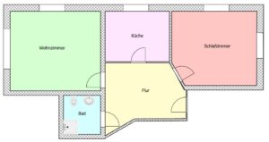 Grundriss rechte Wohnungen Haus 1